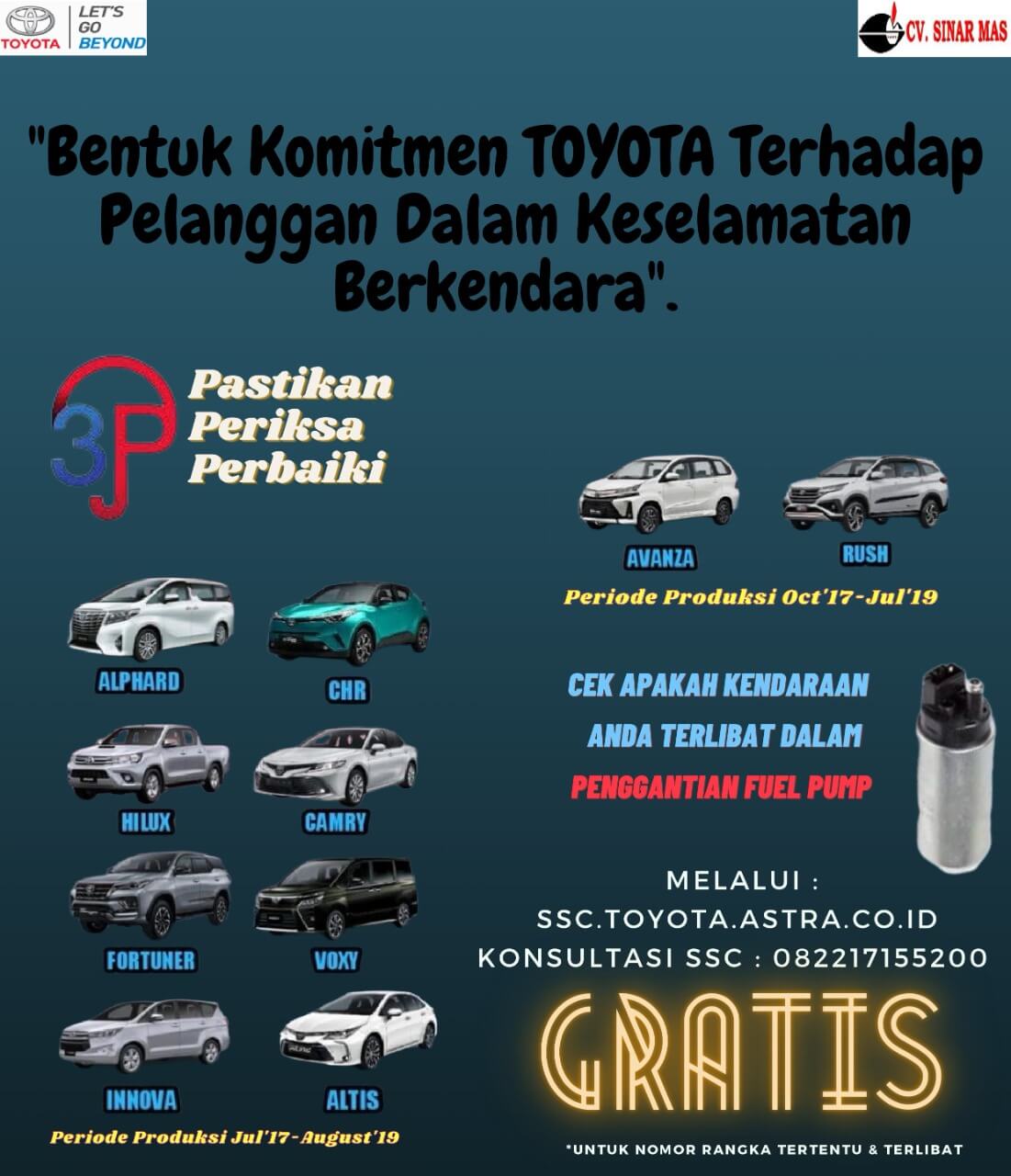 Bentuk Komitment Toyota Terhadap Pelanggan Dalam Keselamatan Berkendara.
