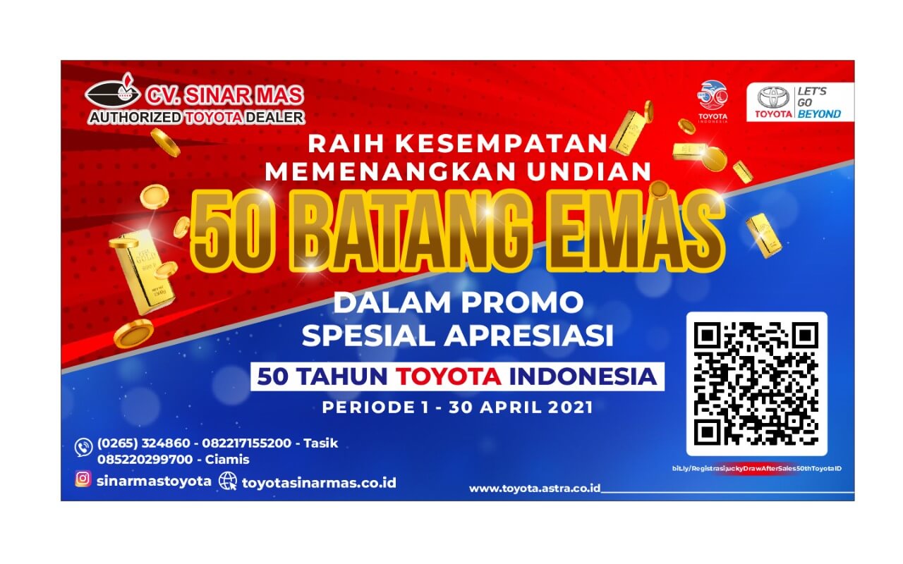 Promo Apresiasi 50 Tahun Toyota Indonesia